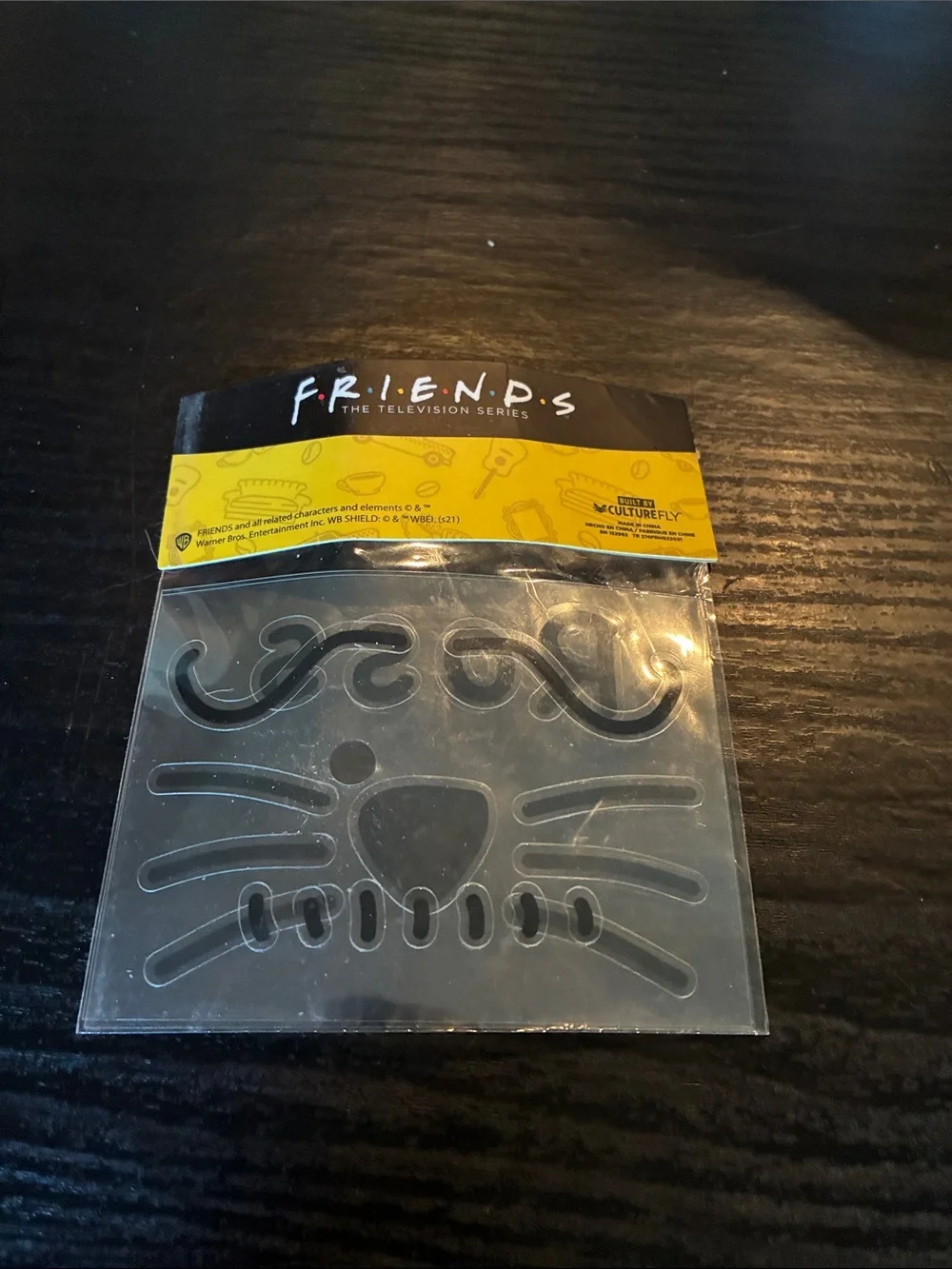 FRIENDS Rachel and Ross Face Stickers: Beard and Mustache & Ross with Whiskers